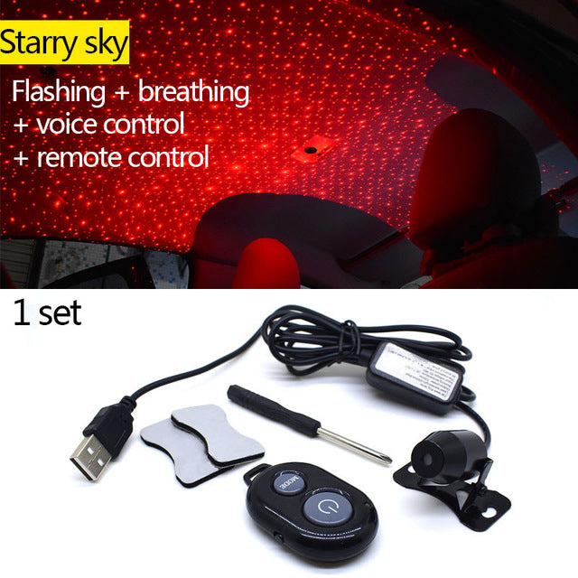Car Light Projector: Voice‑Activated Starry Sky & RGB Laser