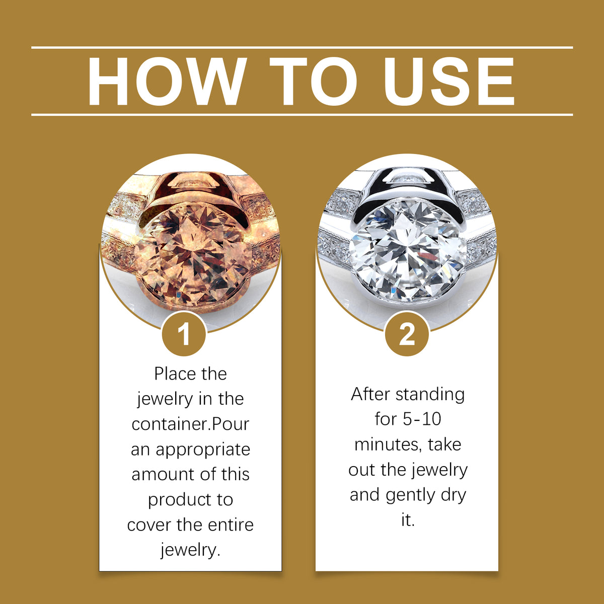 Jewelry Cleaner Solution for Tarnish, Grease and Residue