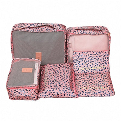 6-Piece Packing Cubes Set for Organized Travel Luggage