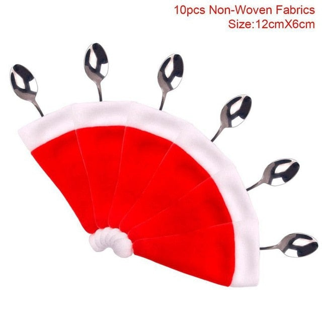 Christmas Table Decorations Set with Santa Chair Covers
