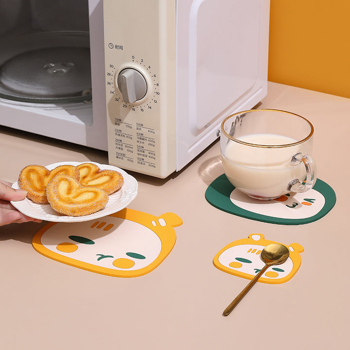 Heat-Resistant Silicone Coaster Pad for Tabletops