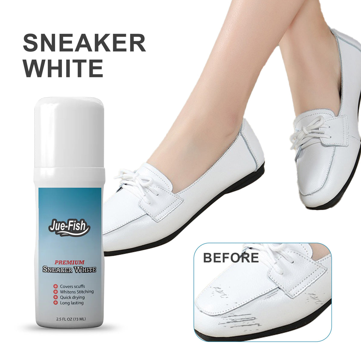 Shoe Brightening Cleaner — Whiten White Sneakers Fast