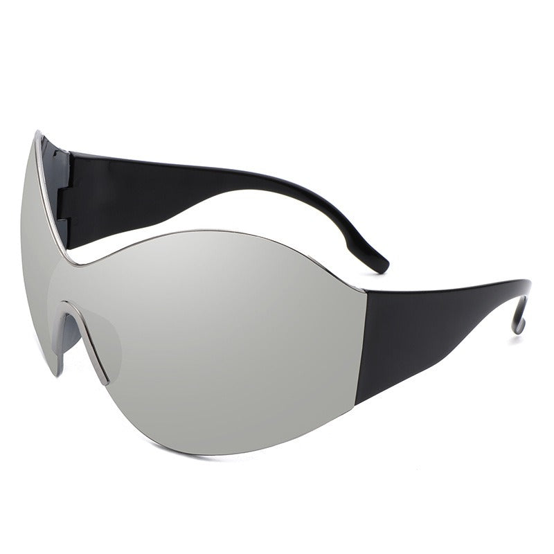 Oversized Shield Sunglasses for Futuristic Street Style