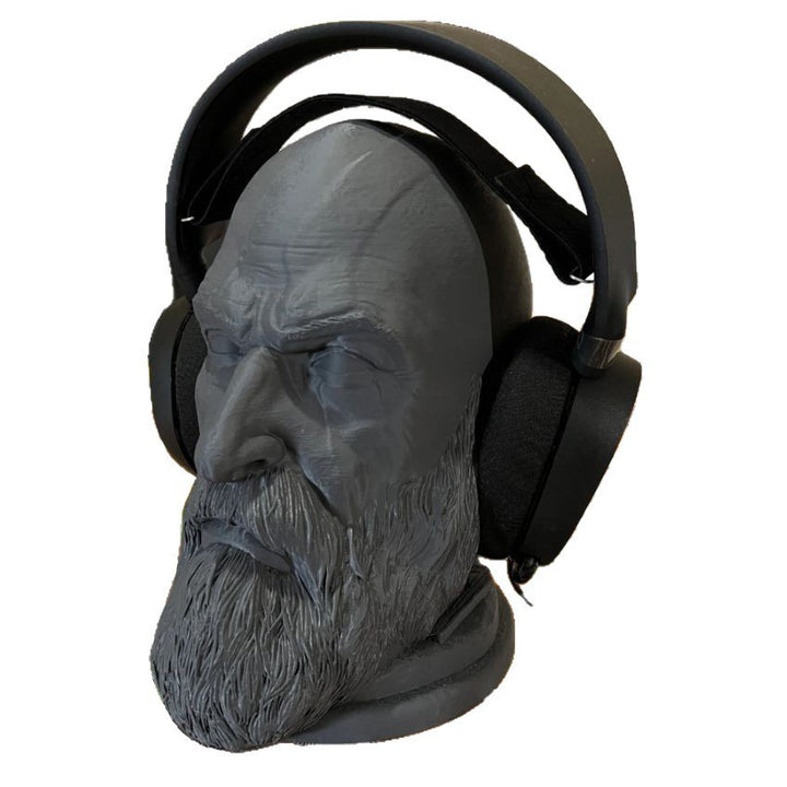 Warrior Head Headphone Stand for Gaming Desk Decor