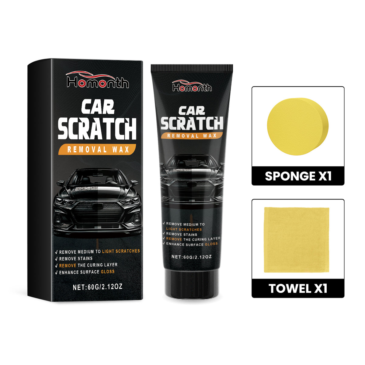 Car Scratch Remover Wax for Light Scratch Gloss Repair