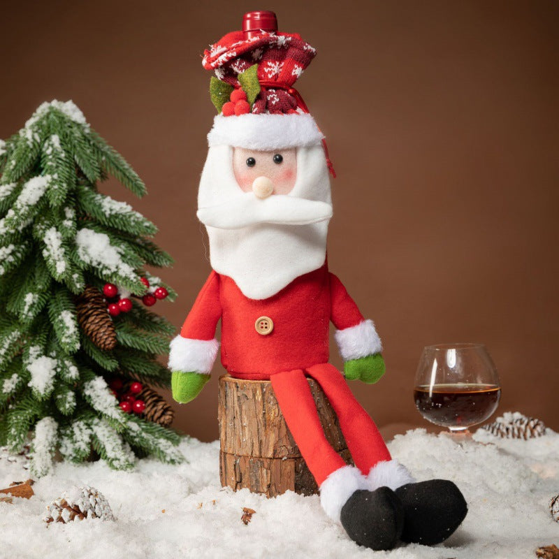 Christmas Wine Bottle Covers for Festive Holiday Tables