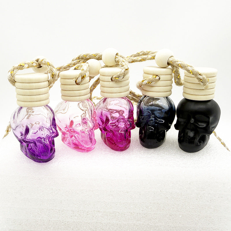 Skull Glass Car Air Freshener Bottle for Halloween
