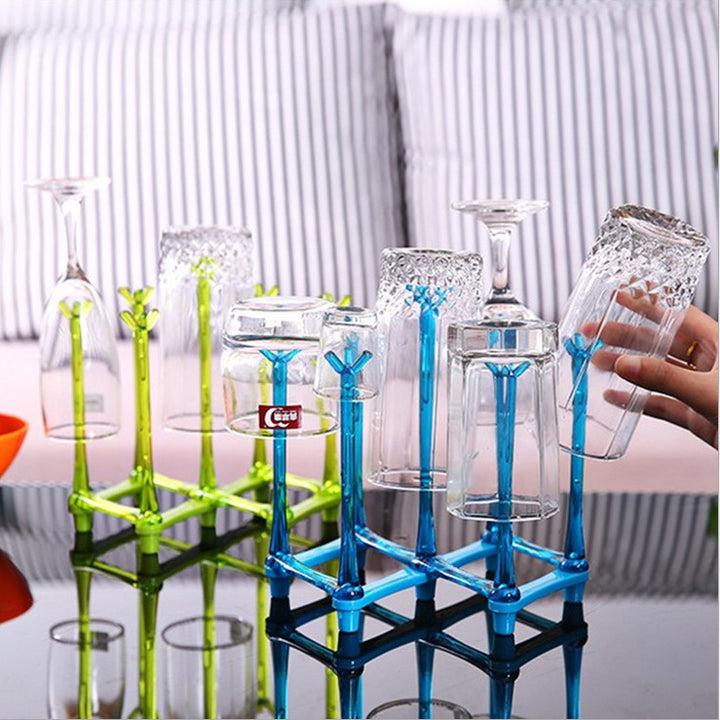 Upside Down Glass Drying Rack for Hand-Washed Glasses