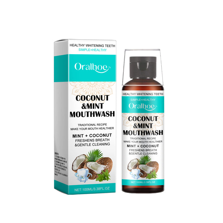 Coconut Mint Mouthwash for Fresh Breath & Clean Teeth