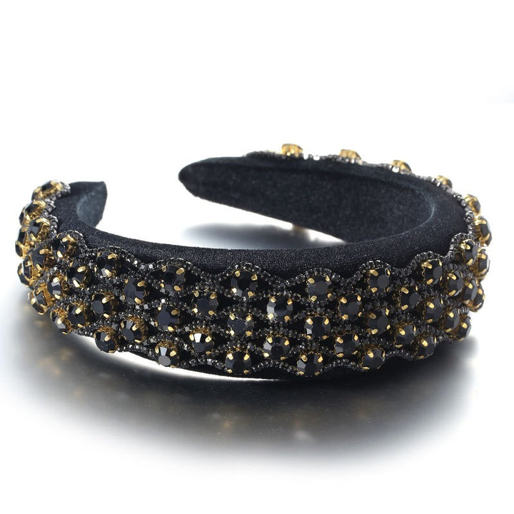 Rhinestone Headband – Wide-Edge Glamour For Any Outfit