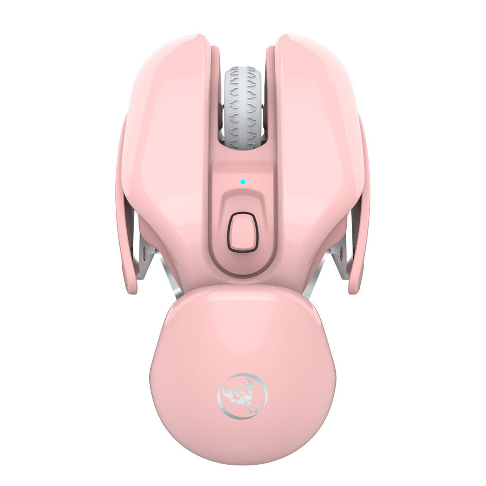 Rechargeable Pink Wireless Mouse 1600 DPI for Desks