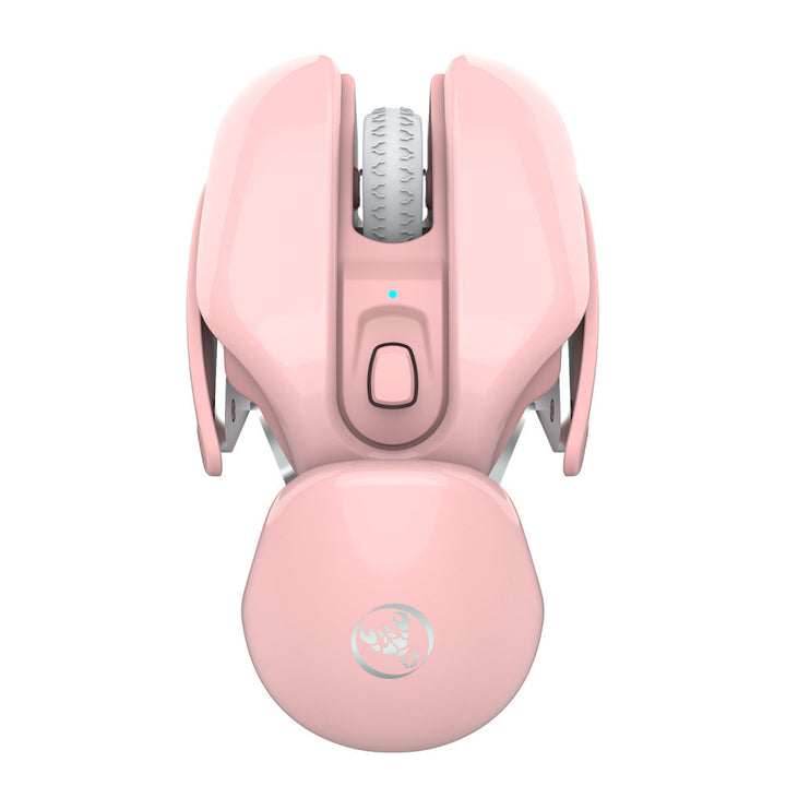 Rechargeable Pink Wireless Mouse 1600 DPI for Desks