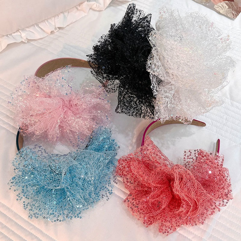 Sequin Flower Headband For Girls, Sparkling Style