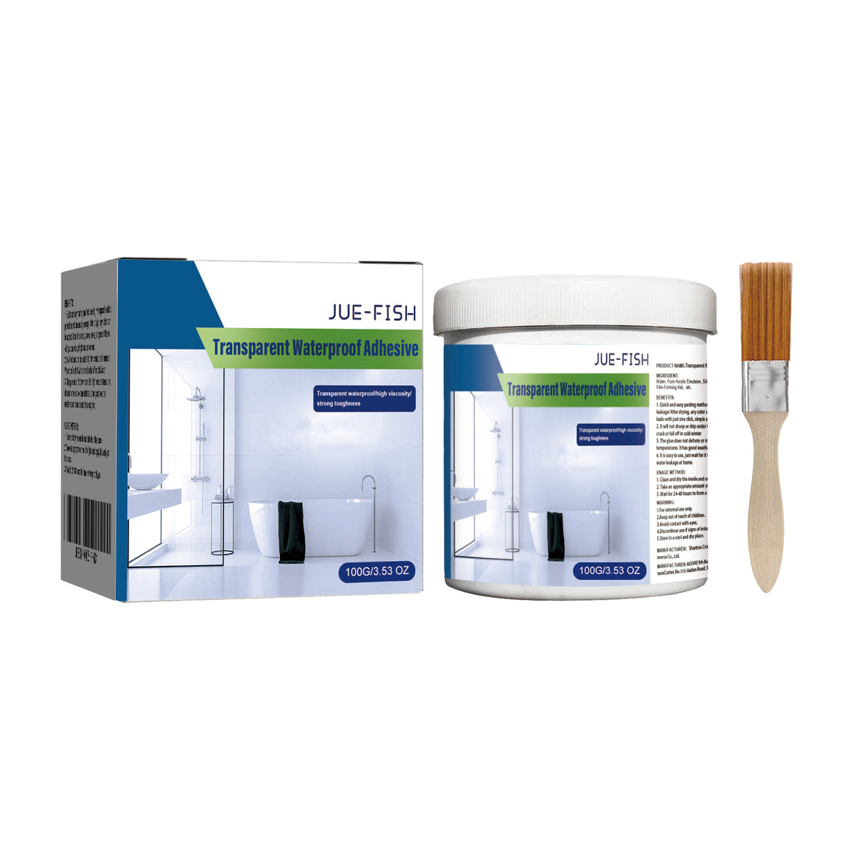Transparent Waterproof Adhesive for Easy Leak Sealing