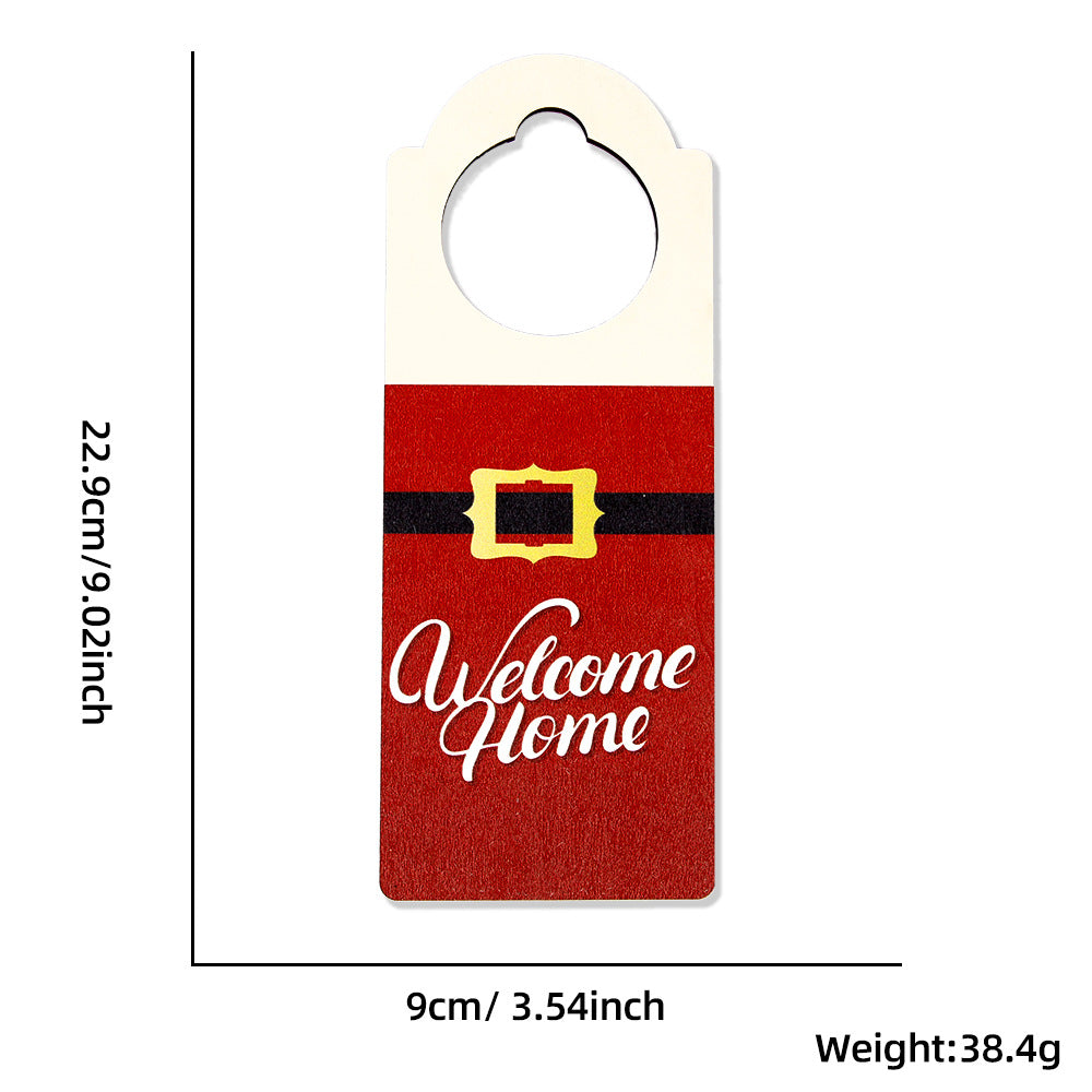 Wooden Christmas Door Hanger for Festive Holiday Cheer