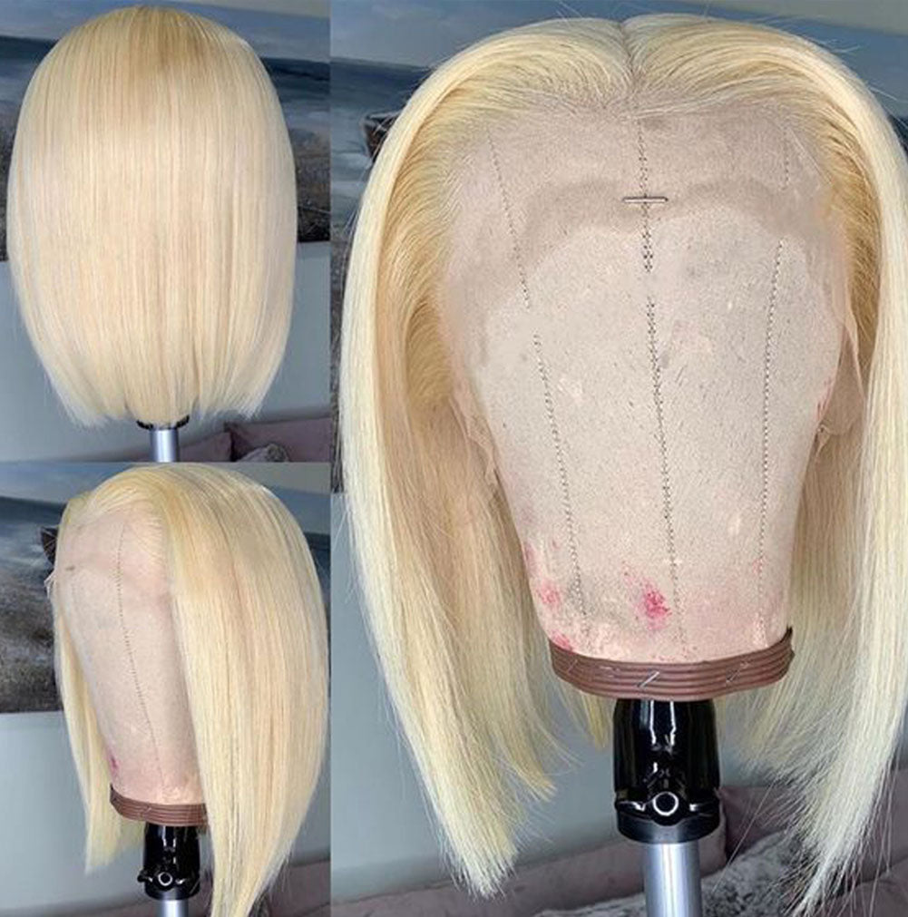 613 Blonde Lace Front Bob Wig with Natural Hairline