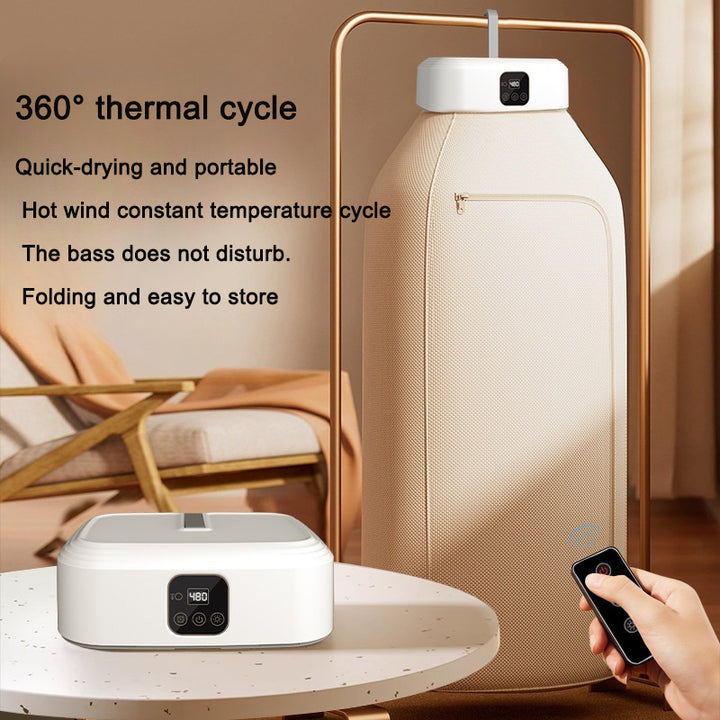 Foldable Clothes Dryer with 360° Hot Air for Small Spaces