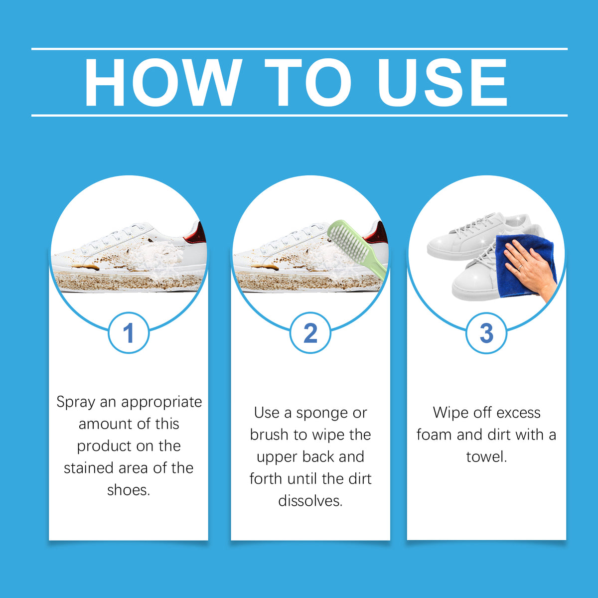 Shoe Cleaner Foam for White Sneakers & Yellow Edges