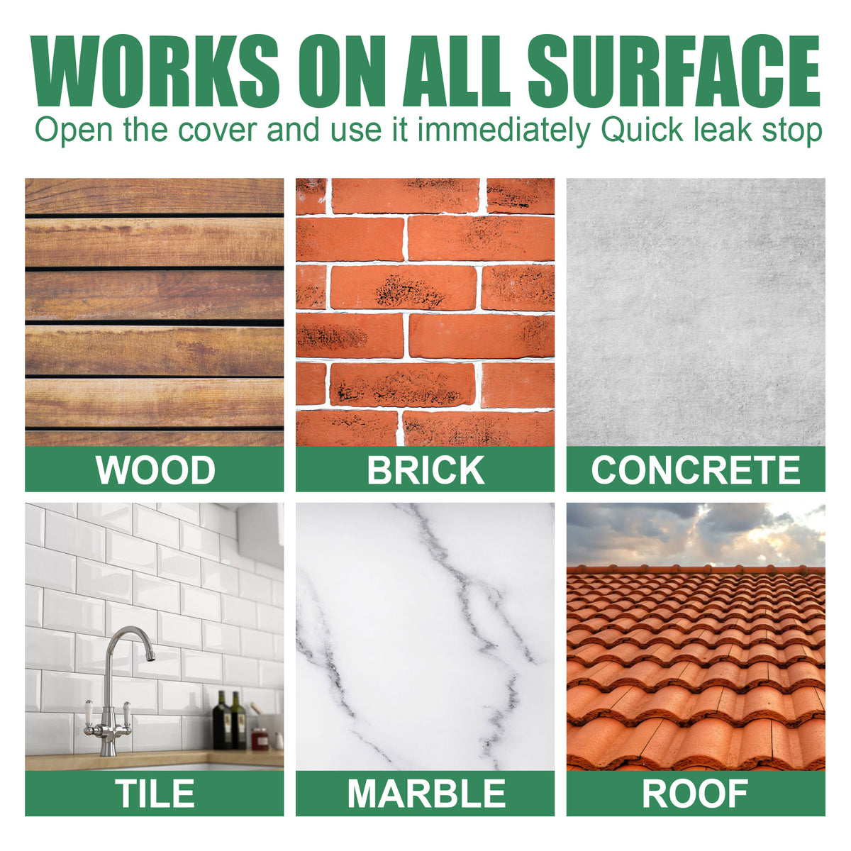 Floor Leak Waterproof Coating with Brush, 300g Tub