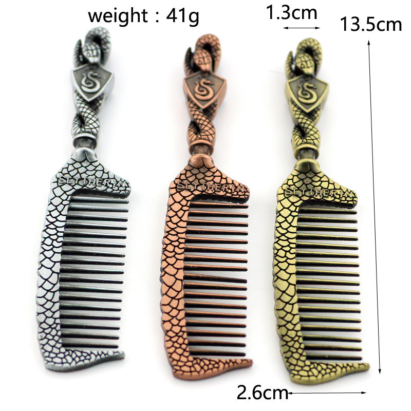 Slytherin Snake Hair Comb — Intricate Metal Collectible