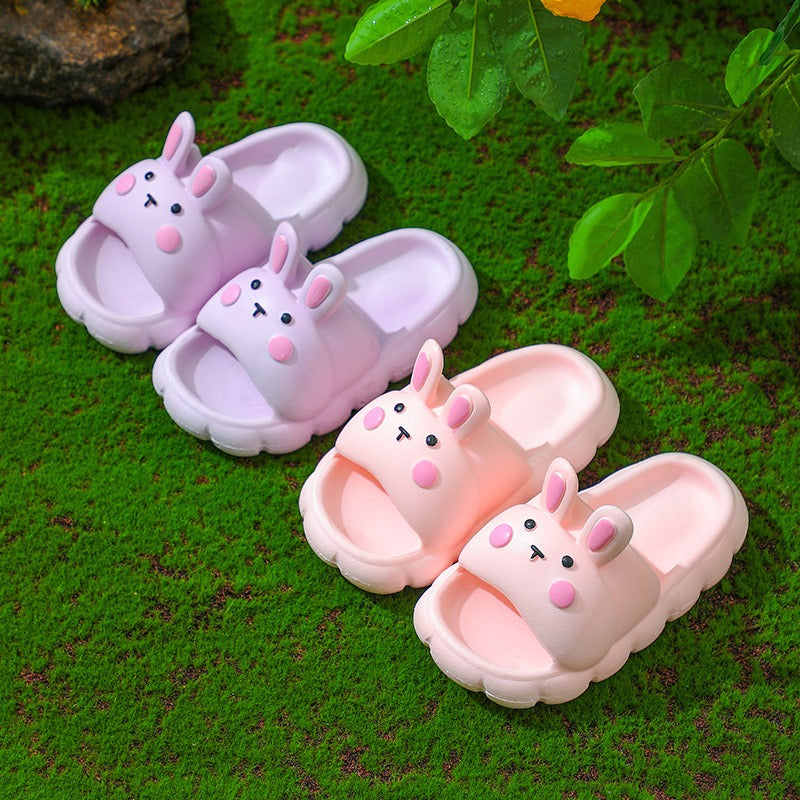 Kids Rabbit Slippers: Soft Non-Slip Indoor & Outdoor Sandals