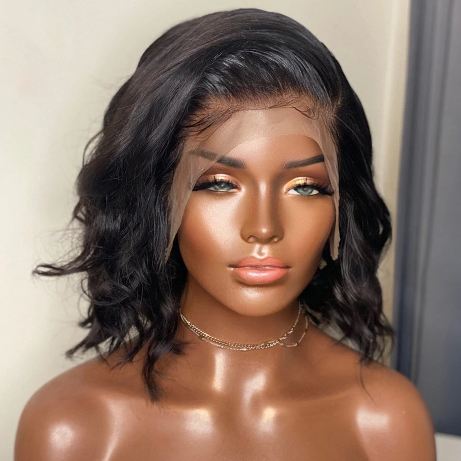 Lace Front Wavy Wig for Instant Glamorous Short Style