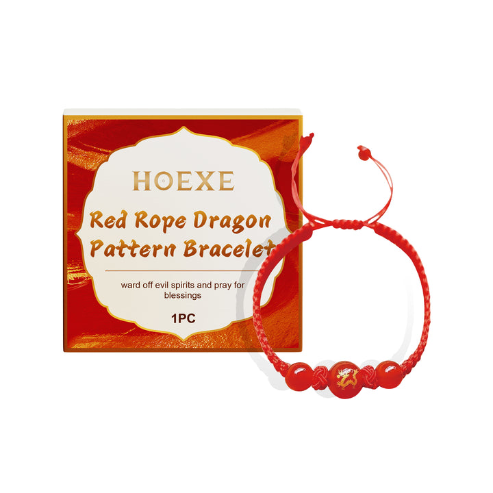 Red Rope Dragon Bracelet for Luck, Peace and Protection