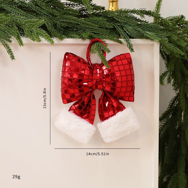 Shiny Butterfly Bow Christmas Tree Ornament Display