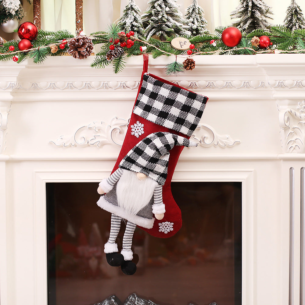 Christmas Gnome Stocking Decor for Festive Mantels