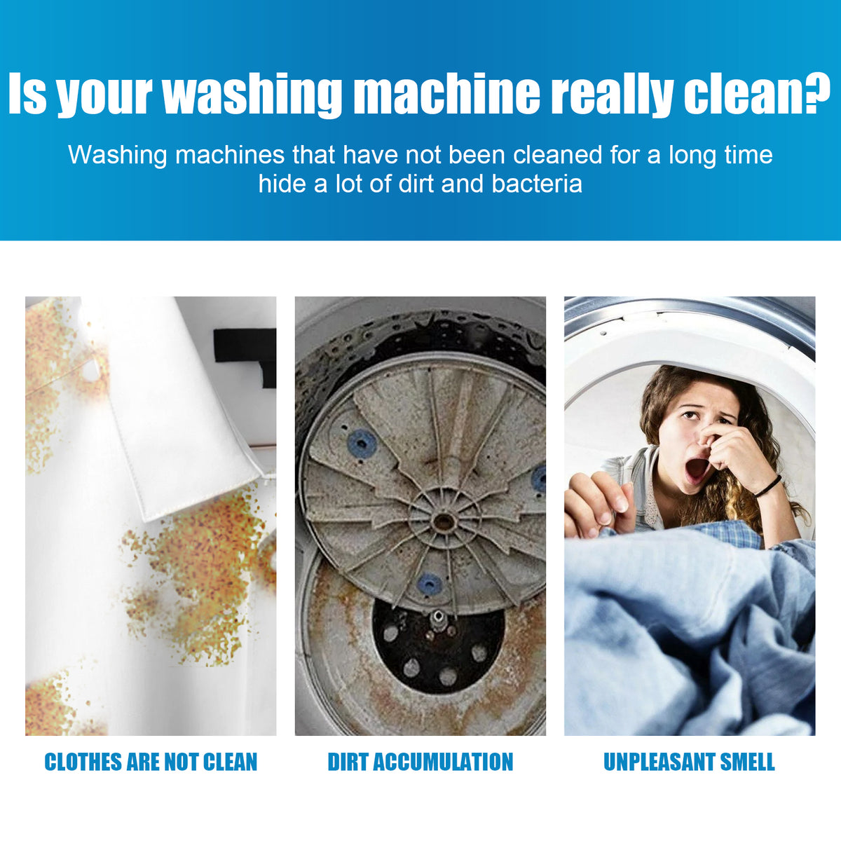 Washing Machine Cleaner Tablets for Odor & Dirt Buildup