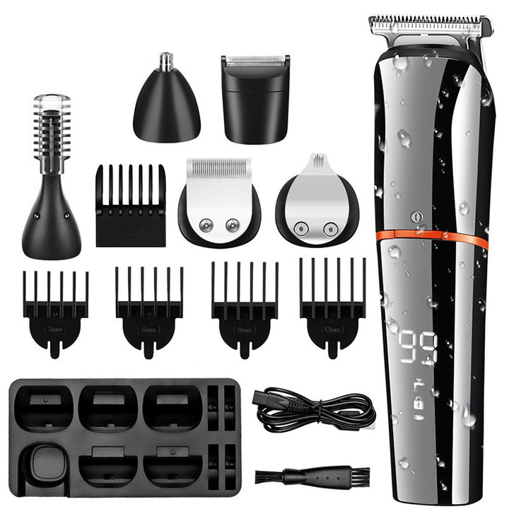 6-in-1 Hair Clippers Grooming Kit With LCD Display Cordless
