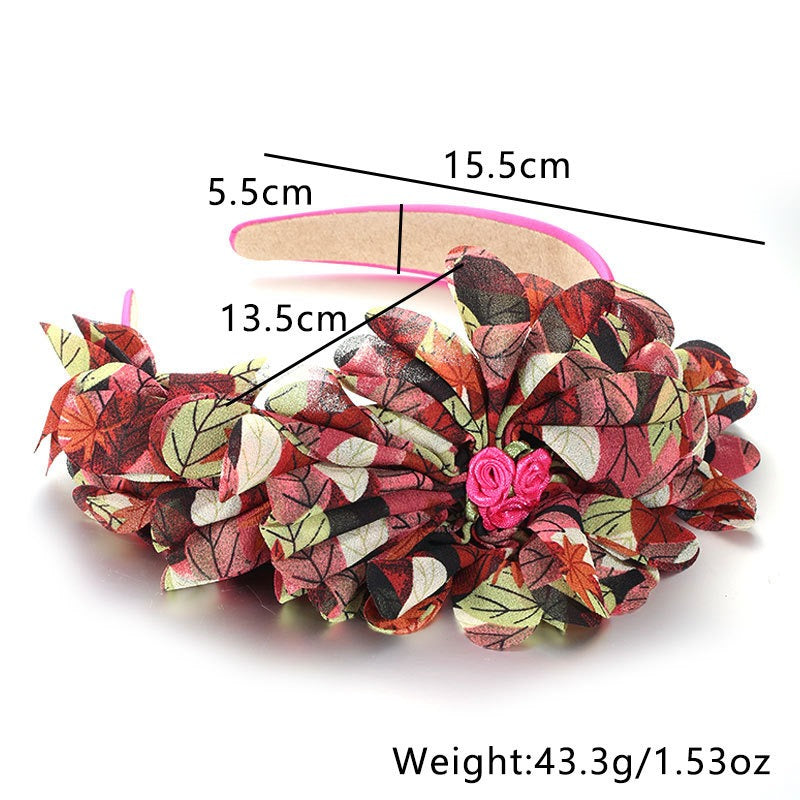 Oversized Floral Headband for Effortless Statement Style