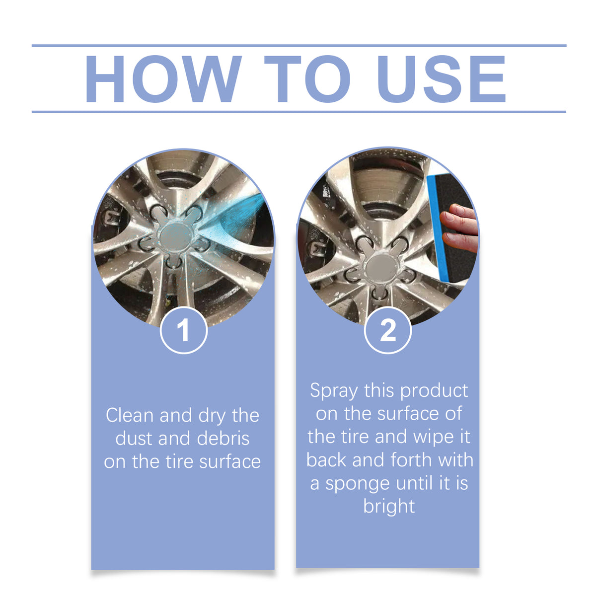 Tire Shine Spray for Deep Black, Wet-Look Protection