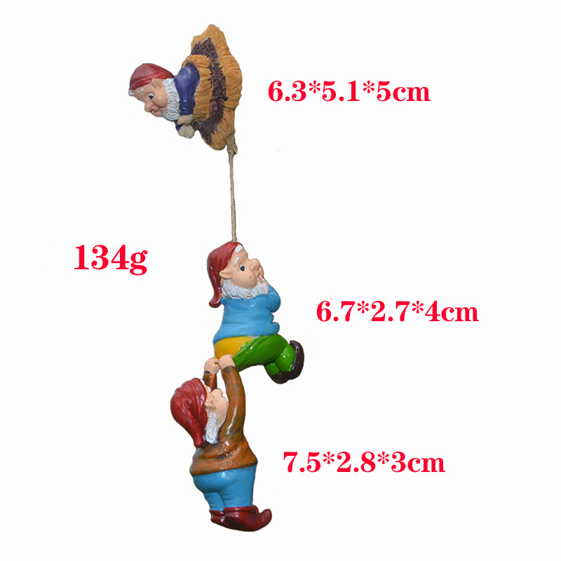Climbing Gnome Garden Decor for Trees and Fences