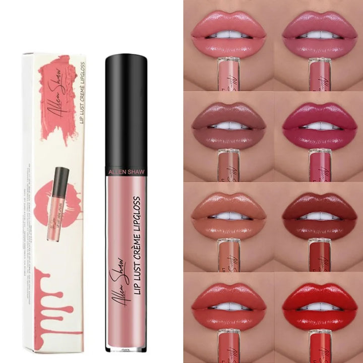 Nude Shiny Glitter Lip Gloss — Long-Lasting Liquid Glaze