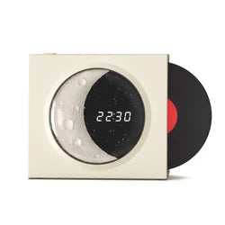 Retro Moon Bluetooth Speaker Clock and Night Light Lamp