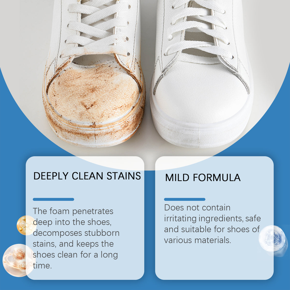Shoe Cleaner Kit Foam for White Sneaker Stain Removal