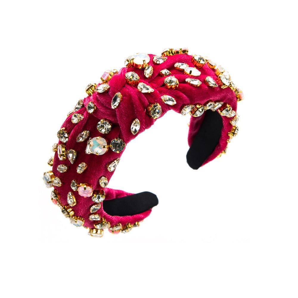 Velvet Rhinestone Headband for Glamorous Occasion Looks