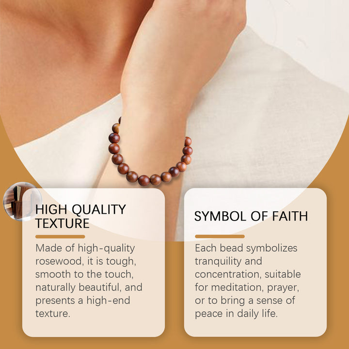 Rosewood Bracelet – Polished Beaded Everyday Style