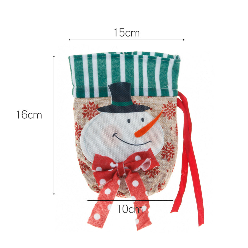 Christmas Gift Bags: Reusable Santa & Snowman Set