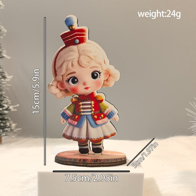 Christmas Wooden Figurine Decor for Festive Displays