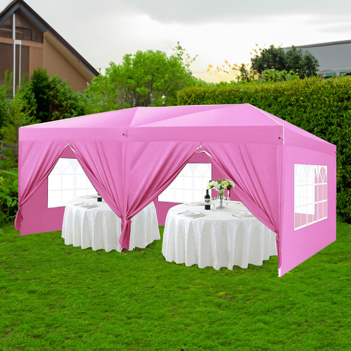 10x20 Pop-Up Canopy with UPF 50+ Sun Shade & Walls