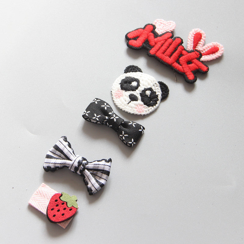 Girls Hair Clips – Colorful Crown, Bow & Flower Set