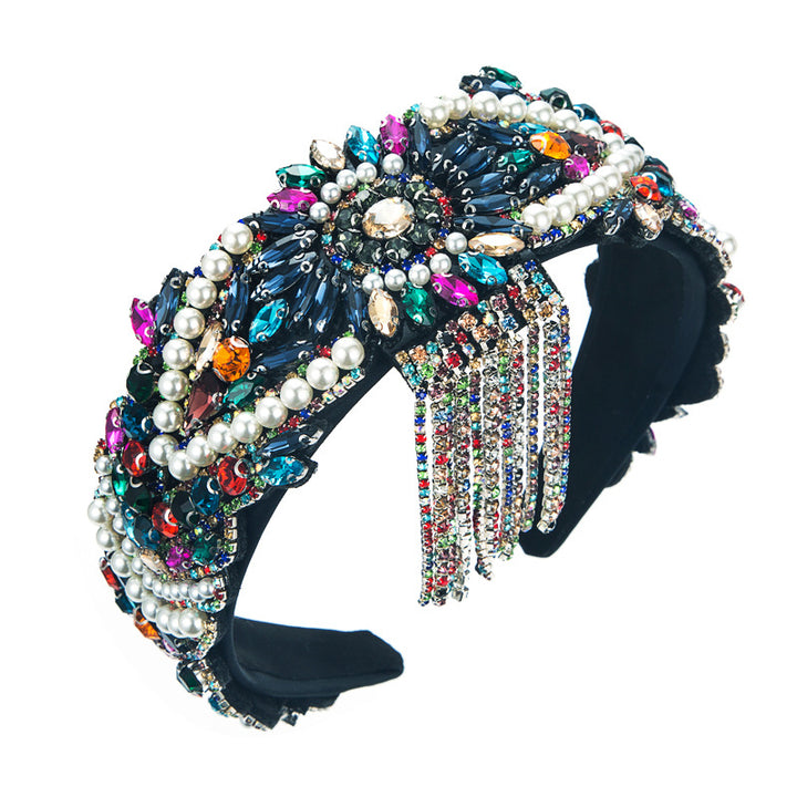 Pearl Tassel Hair Hoop for Elegant Statement Style
