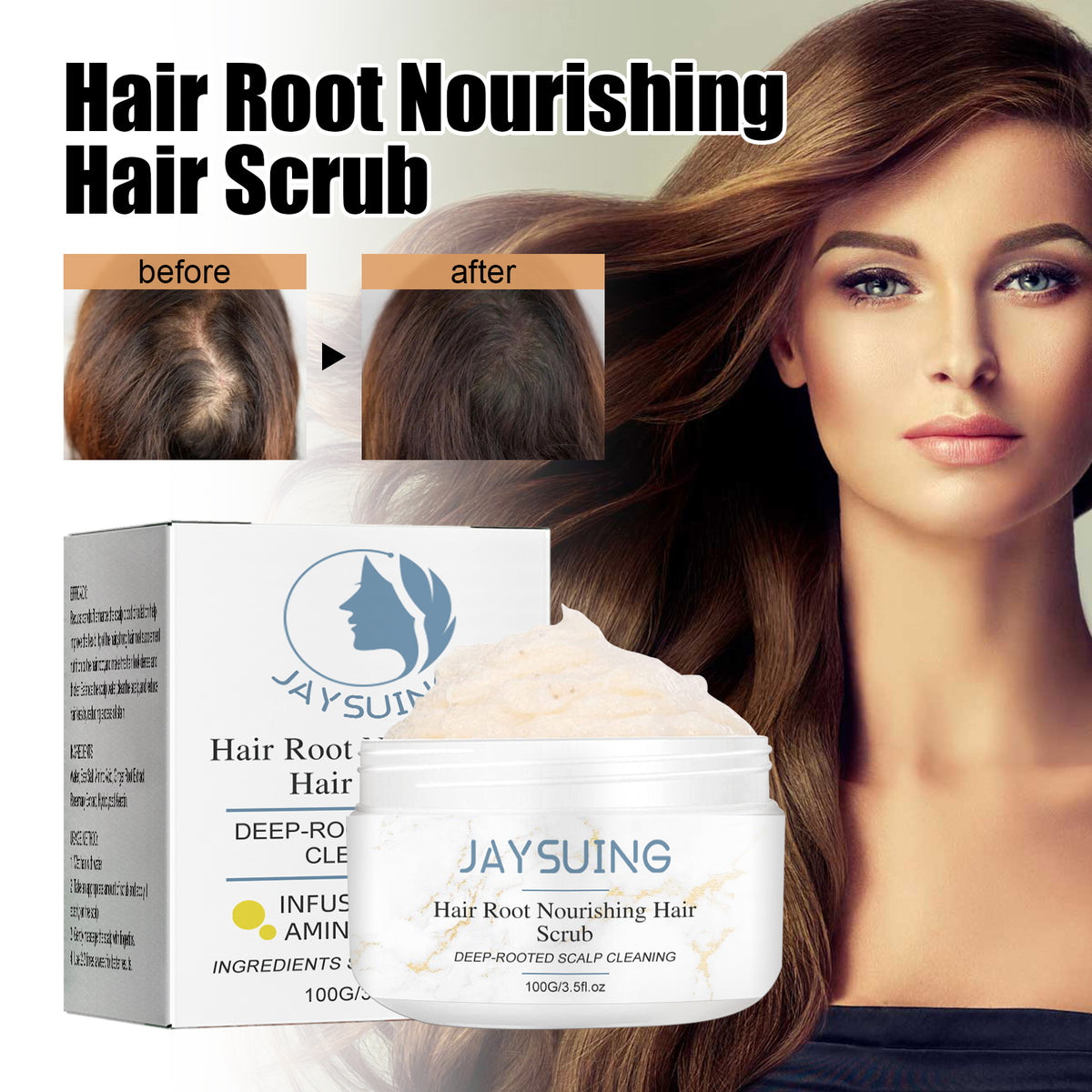 Scalp Scrub for Cleaner Roots and Thicker-Looking Hair