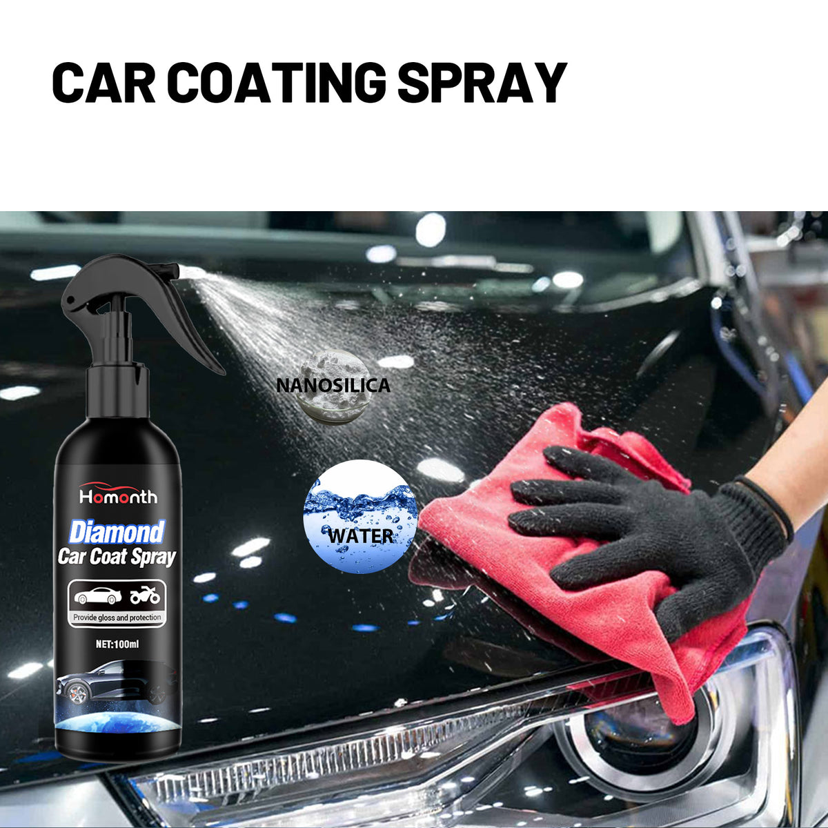 Diamond Car Coat Spray for Gloss & Paint Protection