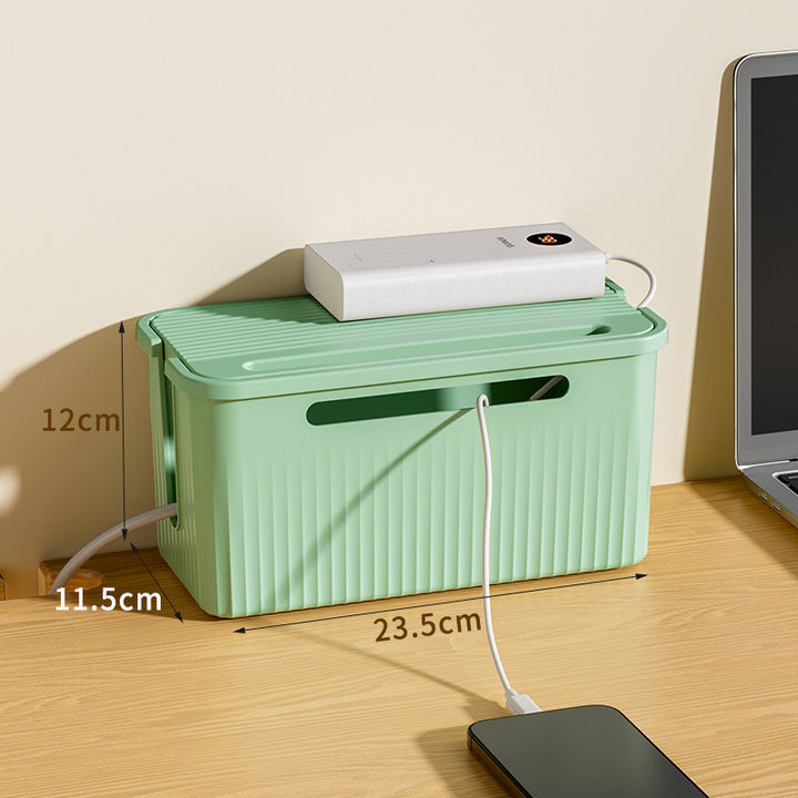 Desktop Cable Organizer Box for Power Strips & Chargers