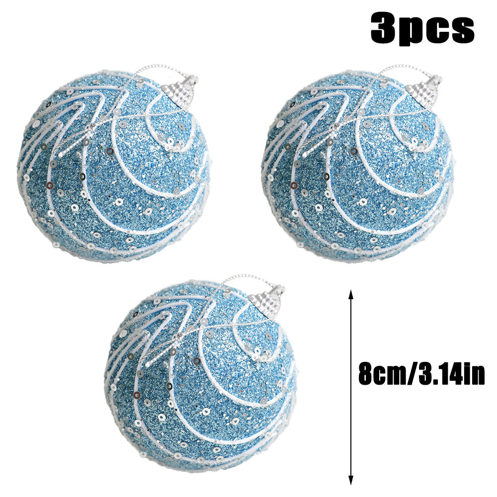 Blue Christmas Ornaments Set for Sparkling Holiday Trees