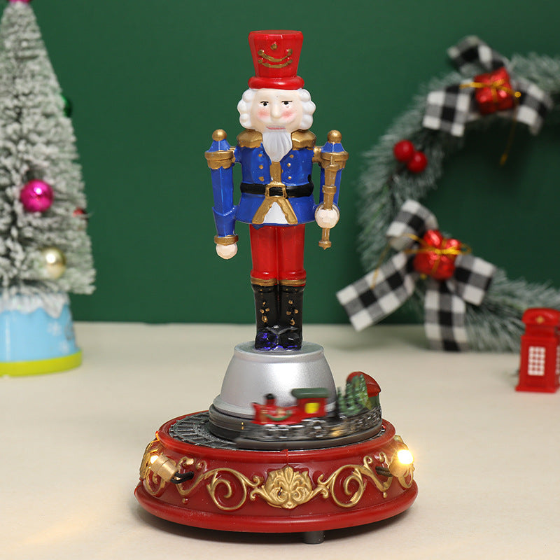 Musical Nutcracker Ornament with Glowing Christmas Charm