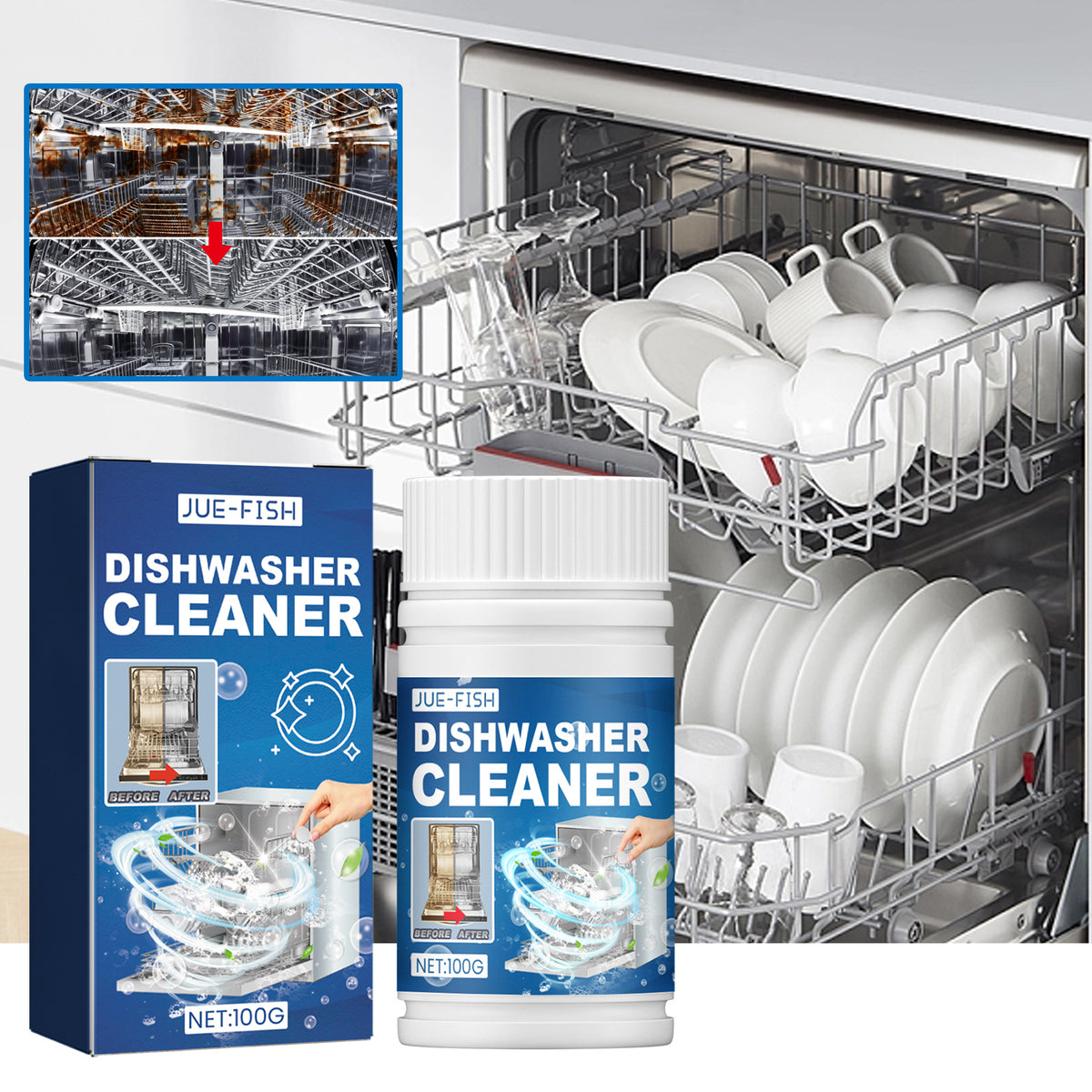 Dishwasher Cleaner for Oil, Scale & Odor Control Care